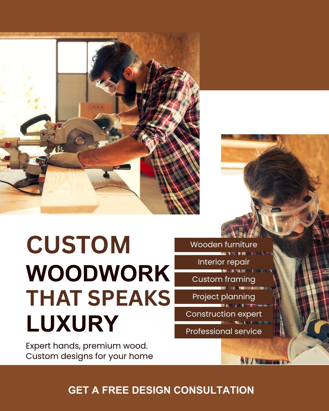 Luxury modular kitchen installation with custom wooden cabinets