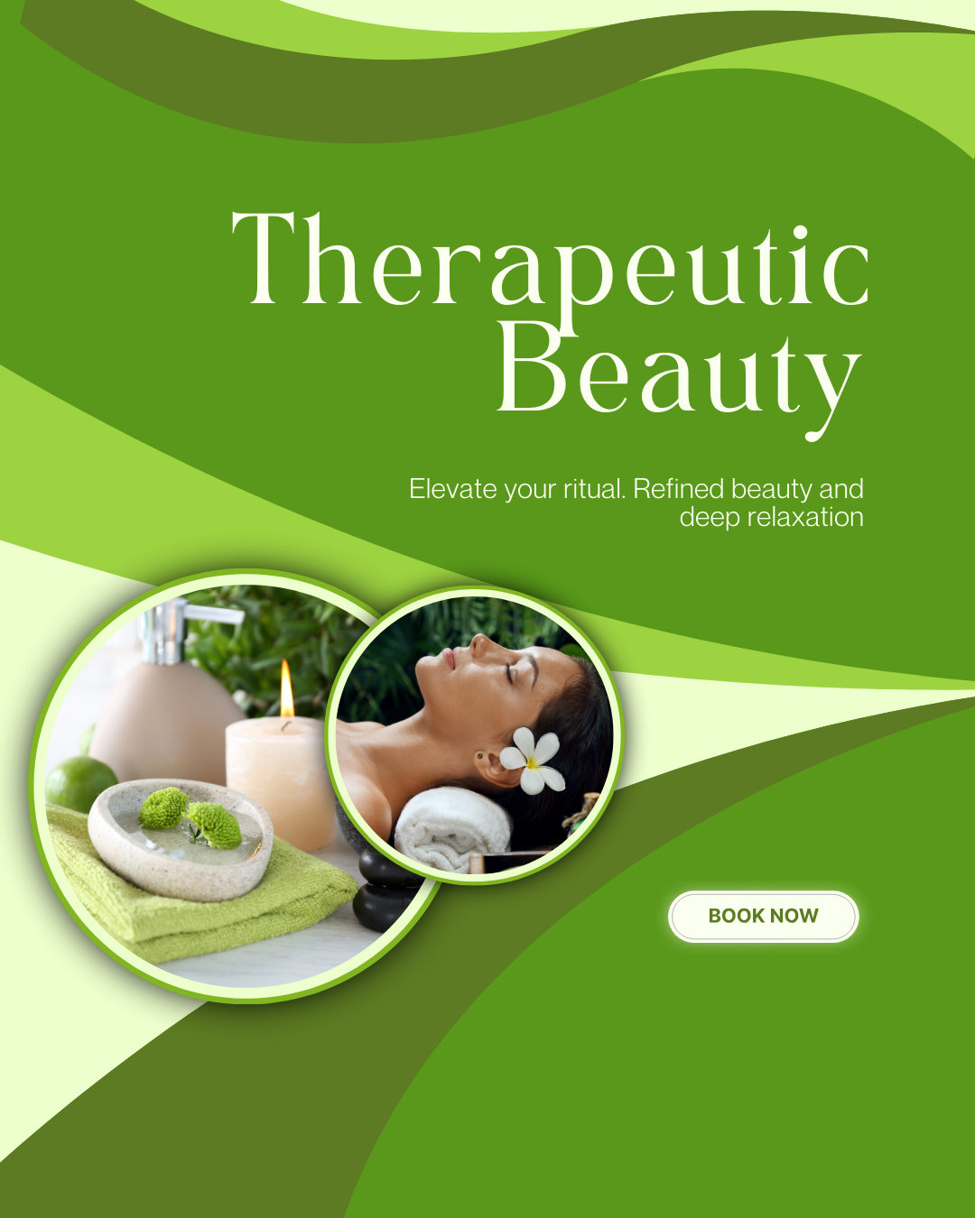 Licensed massage therapist performing a relaxing Hot Stone spa treatment