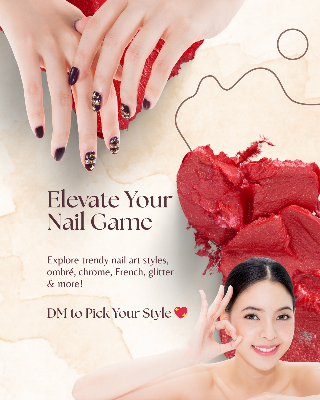 Chrome 3D Gel Nail Art post