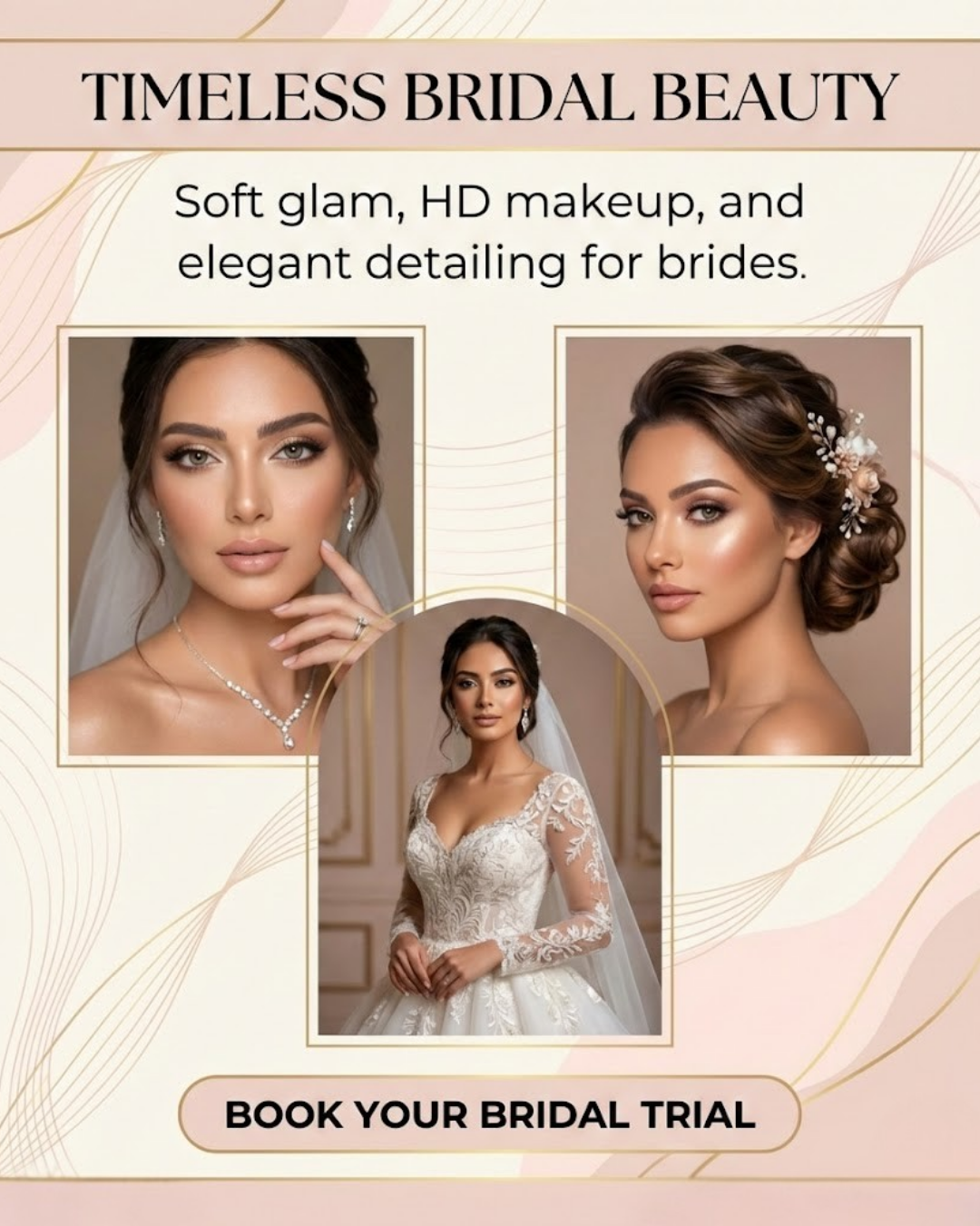 Eye makeup detail content for makeup services social media automation