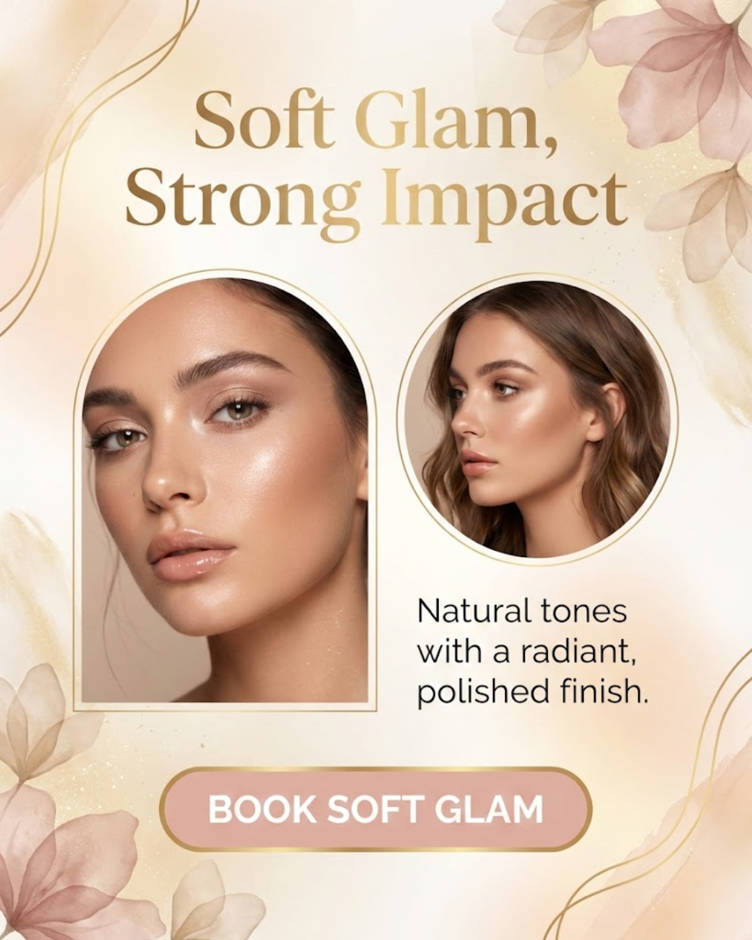 Party look makeup content for makeup services social media automation