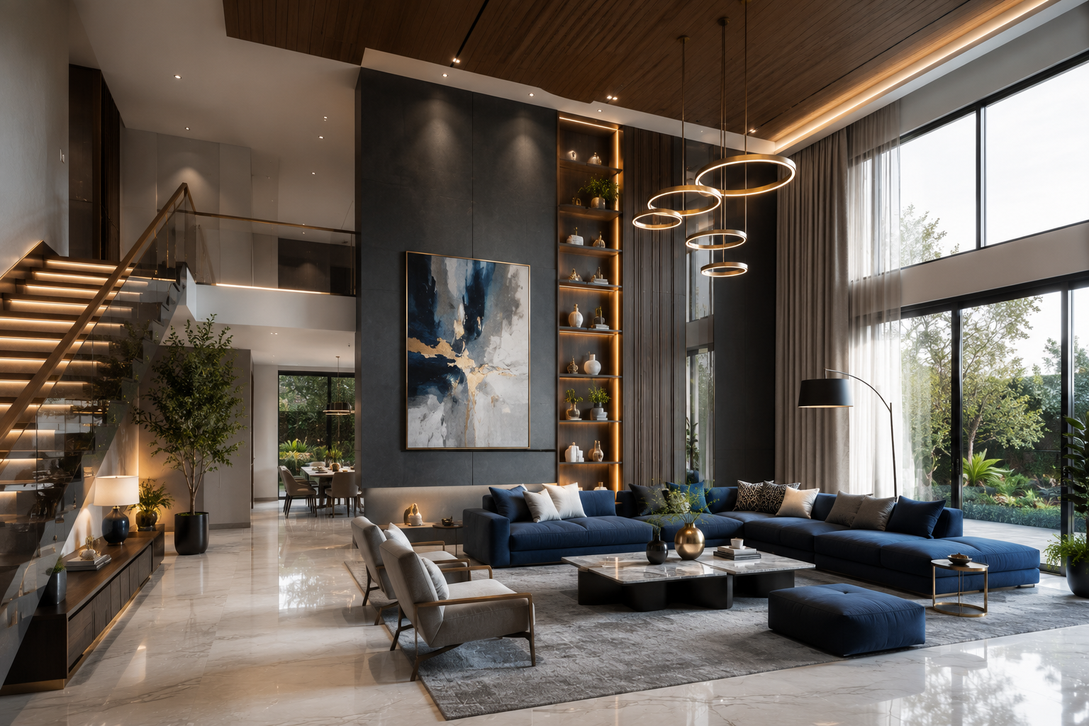Furniture arrangement content for interior design social media automation