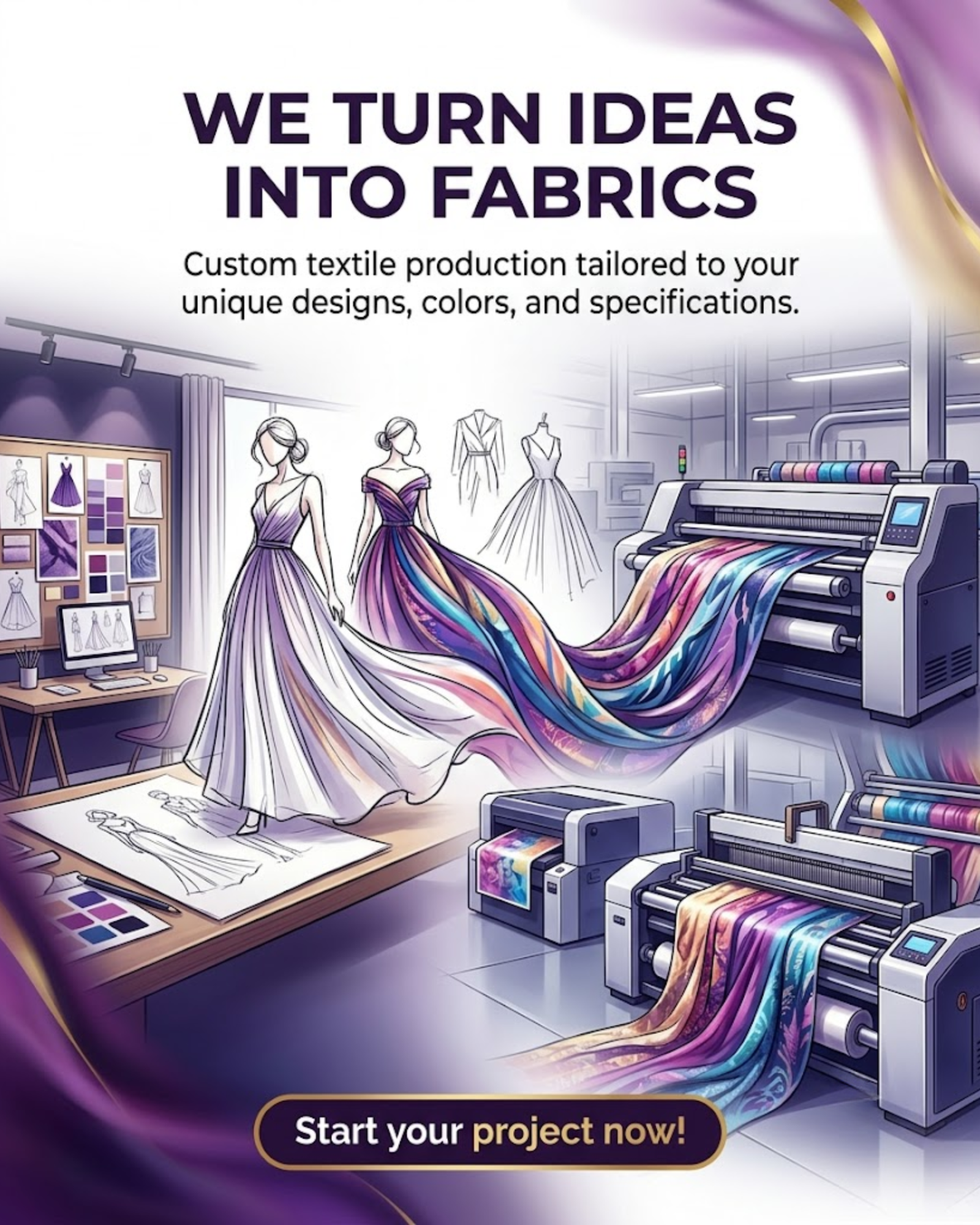 Garment Production Posts content for Textile Production social media automation