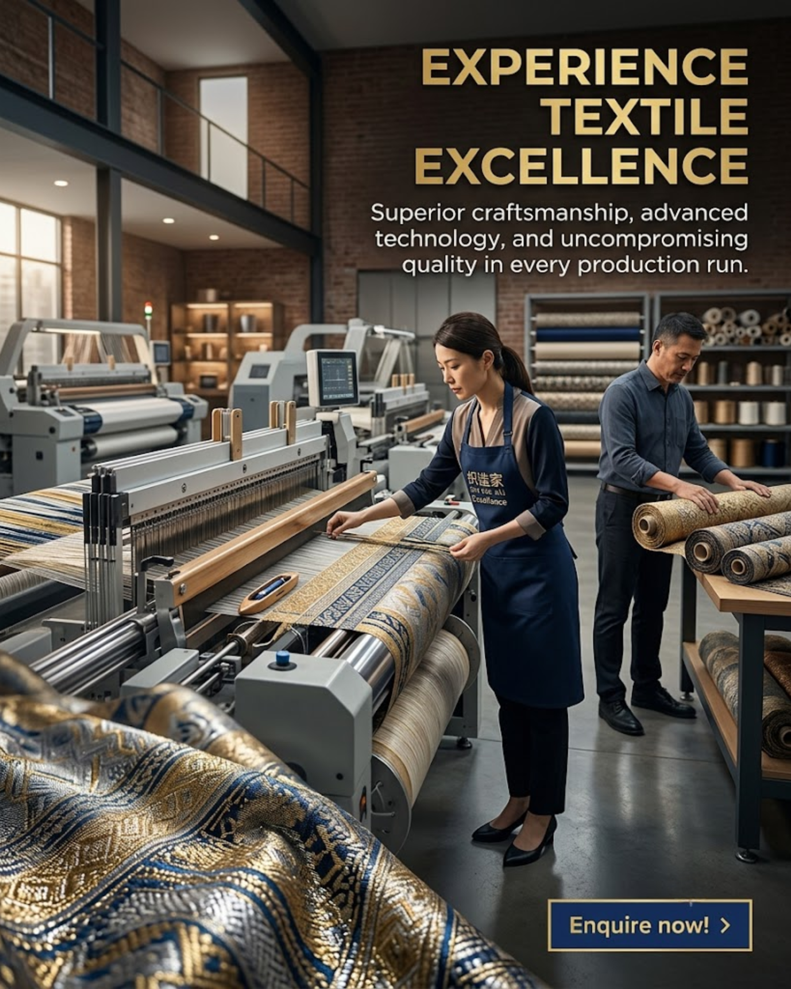 Apparel Factory Highlights content for Textile Production social media automation