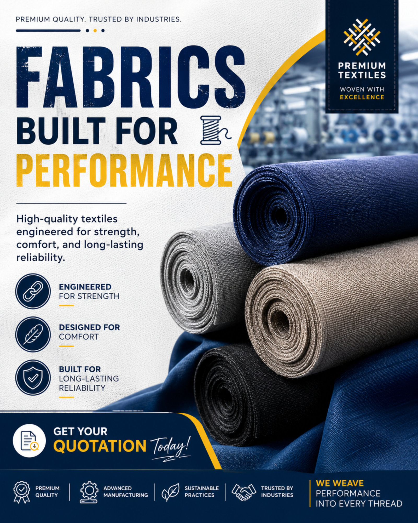 Stitching Unit Updates content for Textile Production social media automation