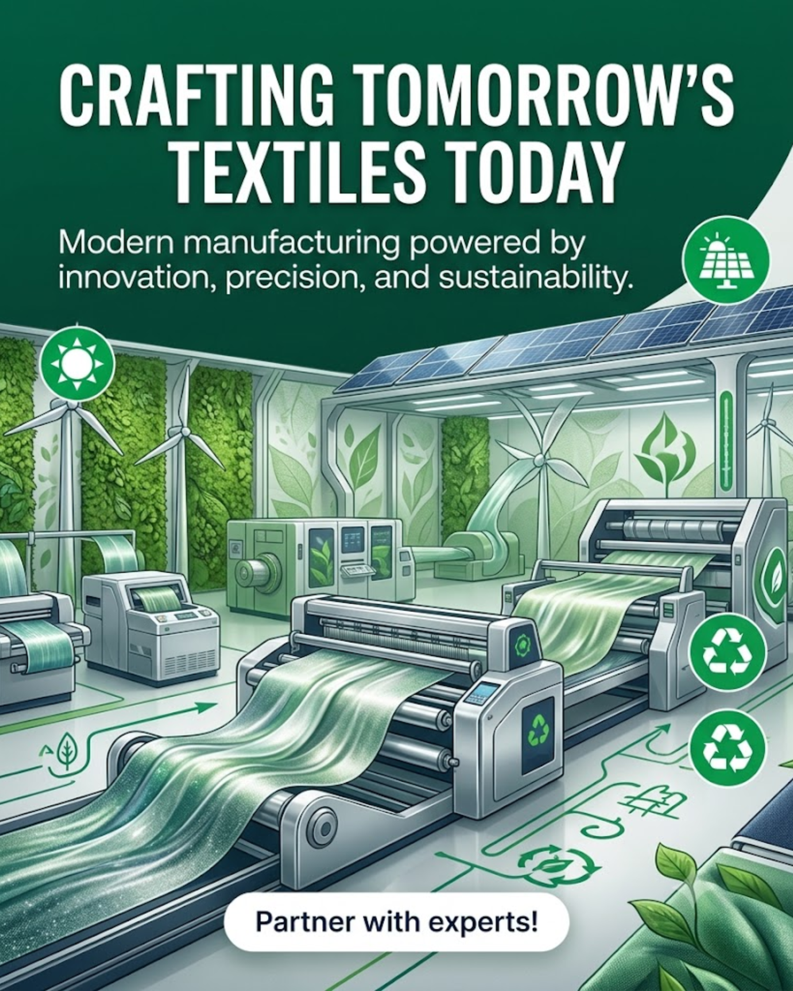 Fabric Design Promotion content for Textile Production social media automation