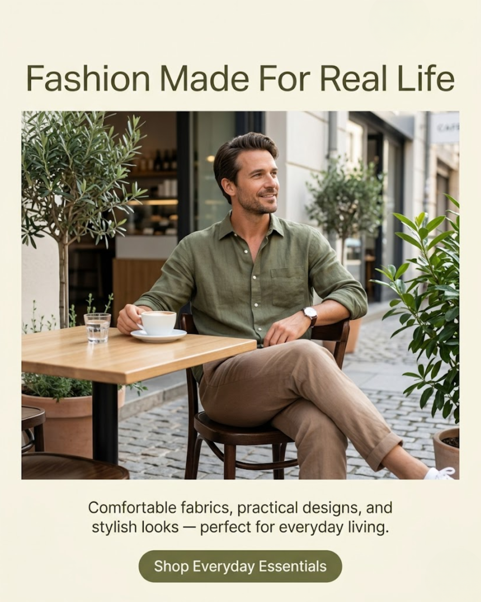 Fresh bakery display content for men s clothing social media automation