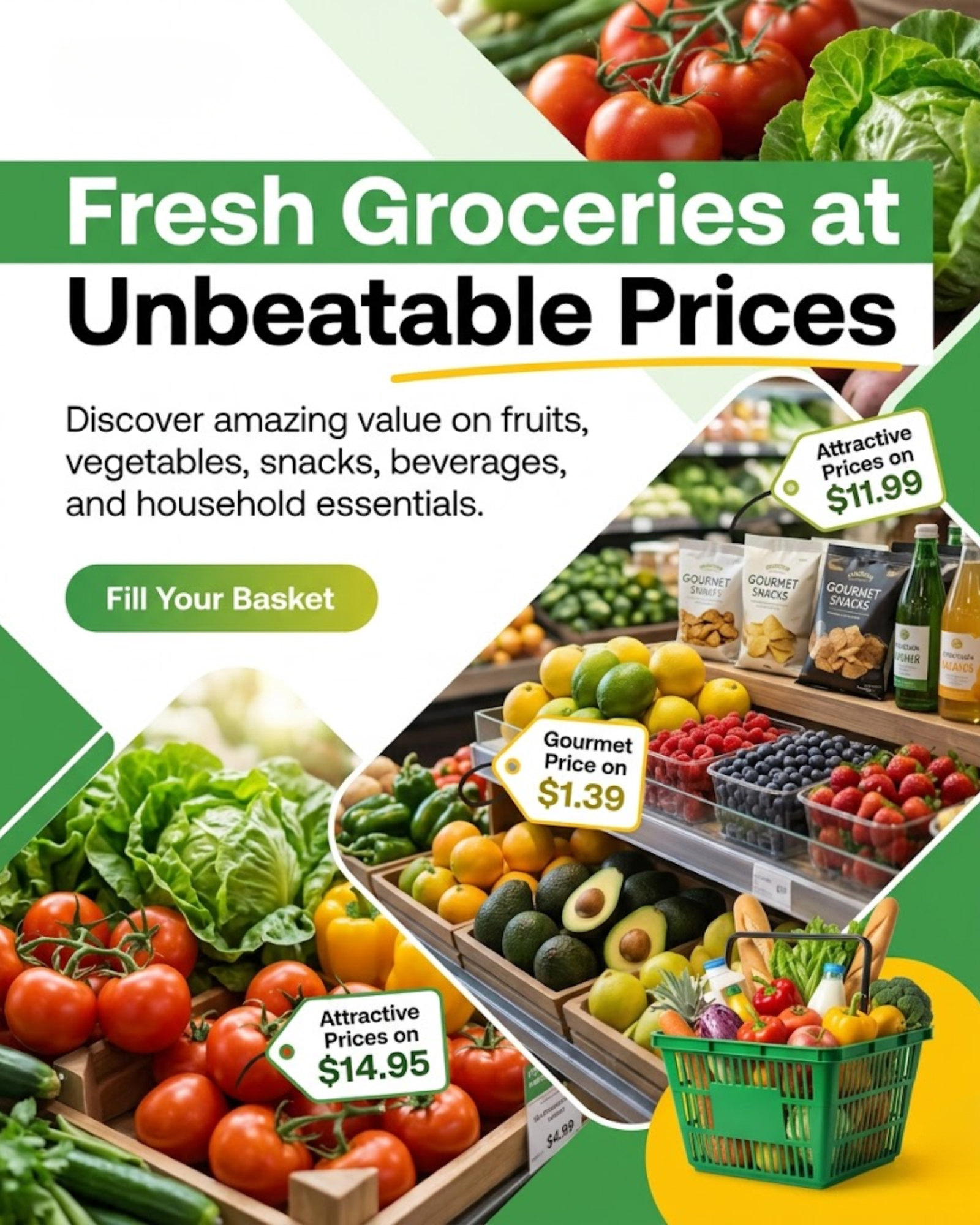 Supermarket weekly grocery sale content