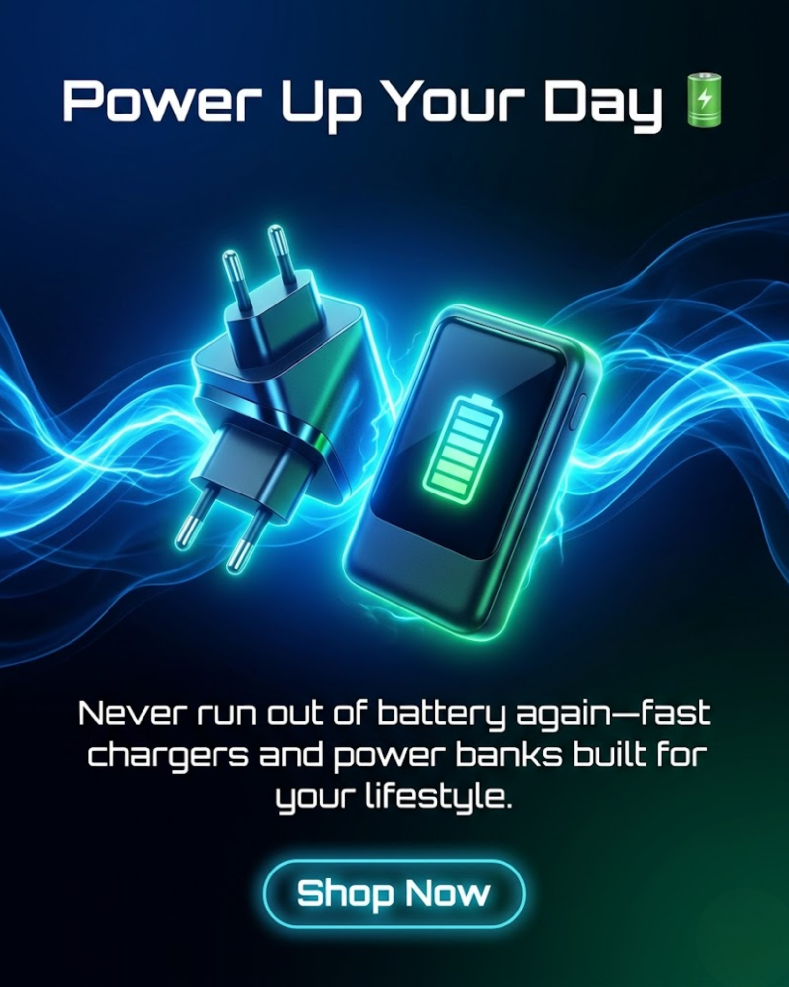 Fast charger and power bank accessories post