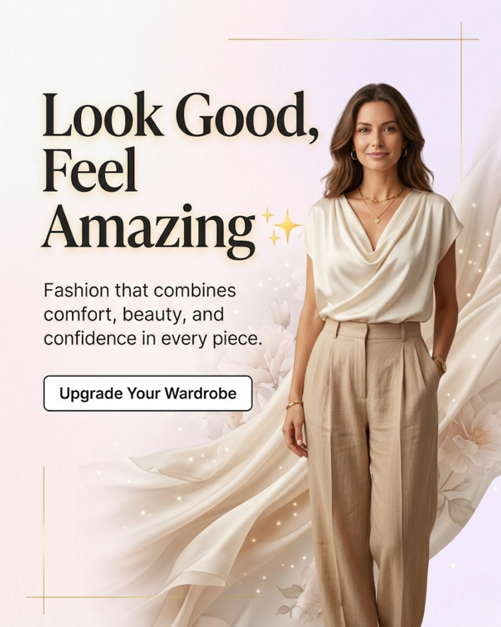 Women's clothing boutique collection promoted via automated social media content