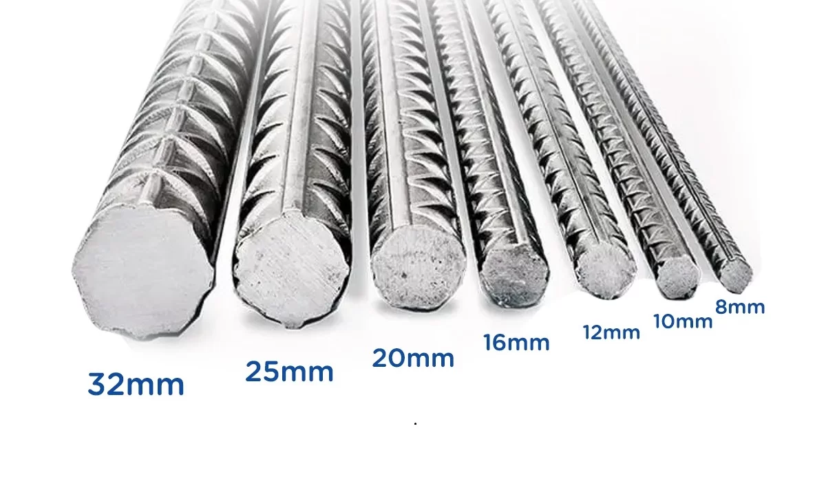 TMT bars various sizes